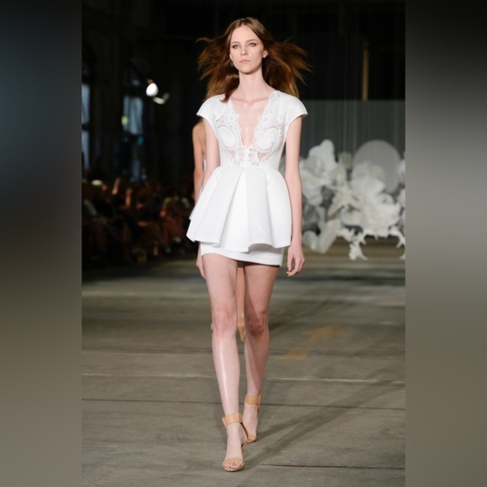 Alice McCall She Said She Said Lace Mini Dress White Bridal Reception Party Sz 4 - Picture 3 of 16